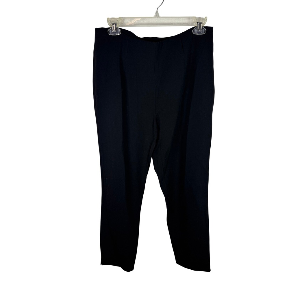 Ralph Lauren Black Wool Blend Tapered Ankle Dress Pants Size 10 Side black label